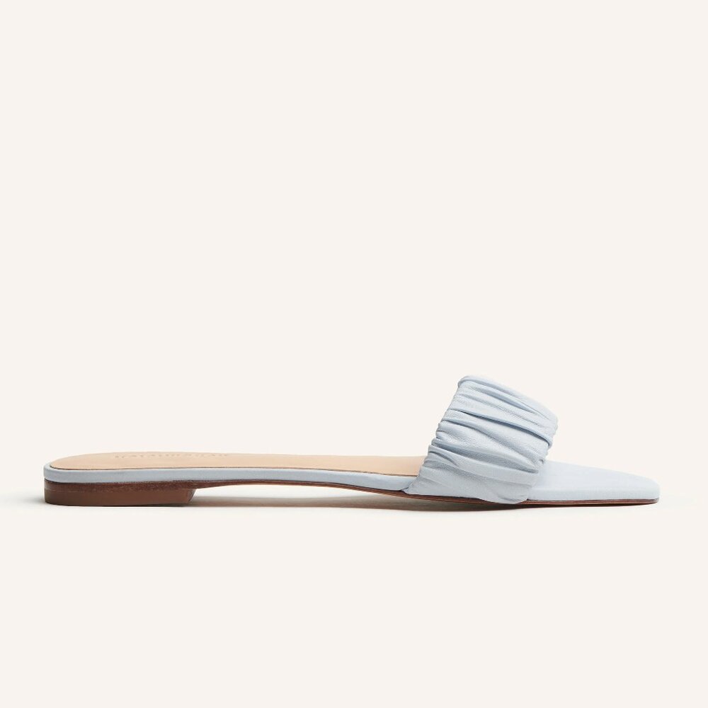 NWT Reformation Marcella Ruched Flat Slide
